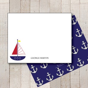 Sailing Stationery | Kids Stationery | Anchor Stationery | Summer Stationery | Boy Stationery