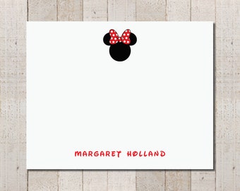 Minnie Stationery | Minnie Mouse Stationery | Personalized Minnie Stationery