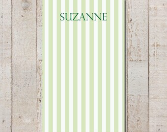 Name Notepad - Striped Personalized notepad