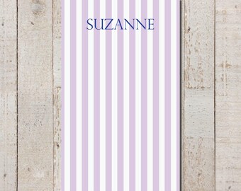 Name Notepad - Striped Personalized notepad