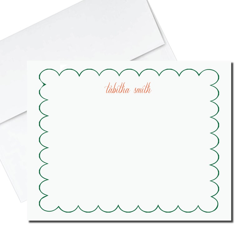 Scallop Stationery // Baby Stationery // Birthday Thank You image 1