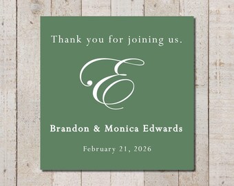 24 Wedding favor label set | Couples sticker