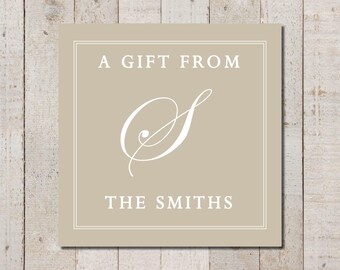 24 gift from sticker set - personalized | Hostess favor Sticker