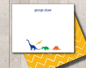 Kids Stationery // Boys Stationary // Baby Shower Thank You // Birthday Thank You // Dinosaur Stationery