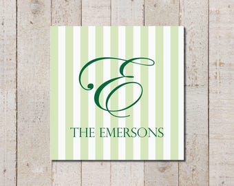 Personalized Monogram Gift Enclosure Cards | Set of 10
