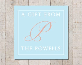 24 gift from sticker set - personalized