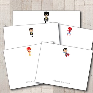 Boys Stationery | Super Hero Stationery | Bat boy Thank You | Flash Stationery | Spiderman Spider boy Stationery | Super