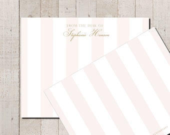 Cabana Stripe personalized stationery | Beach Stripe from the desk of stationery