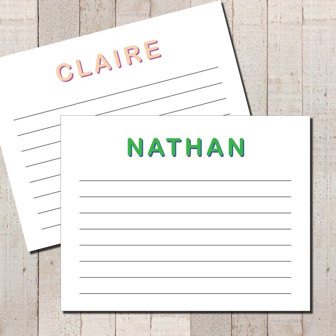 Kids Stationery | Girls Stationary | Lined Notecards | Boys Stationery ...