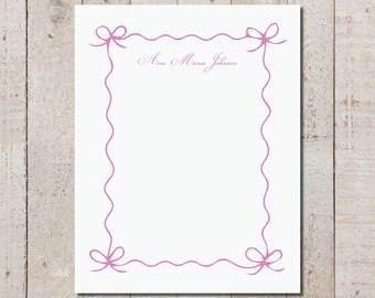 Kids Stationery // Girls Stationary // Baby Shower Thank You // Bow Notecards // Love Shack