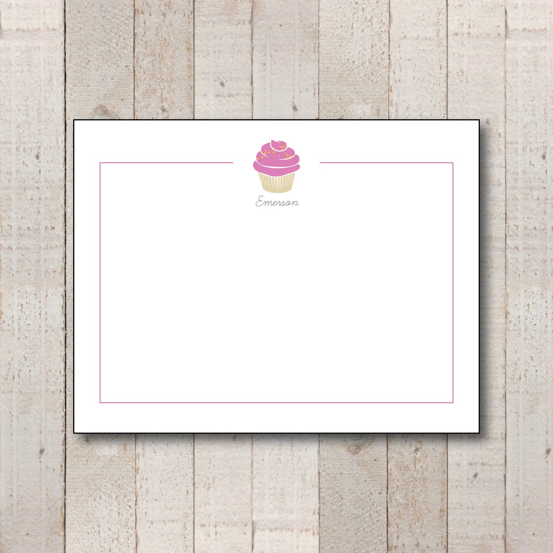 Kids Stationery // Girls Stationary // Baby Shower Thank You // Birthday Thank You // Cupcake
