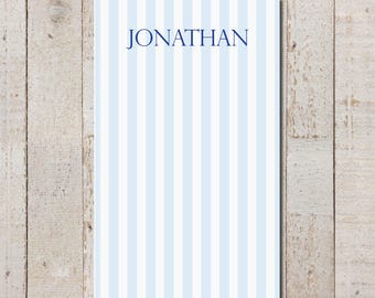 Name Notepad - Striped Personalized notepad