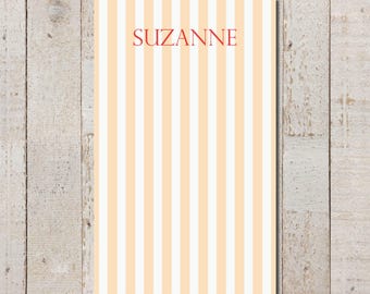 Name Notepad - Striped Personalized notepad