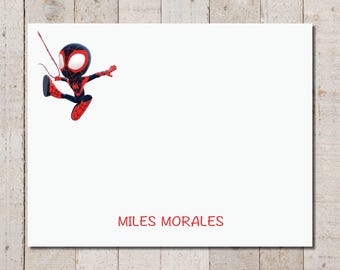 Personalized Miles Morales Thank You Cards | Spidey Stationery