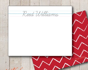 Personalized Teacher Notecards, Elementary School Gift