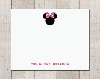 Minnie Stationery | Minnie Mouse Stationery | Personalized Minnie Stationery