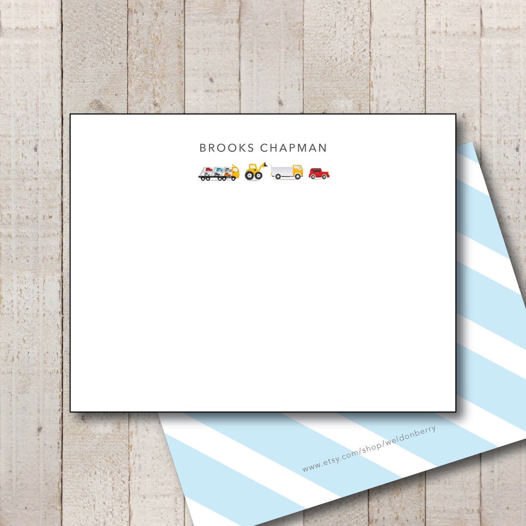 Car Stationery // Boys Stationary // Baby Boy Stationery // Birthday