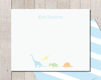 Dinosaur Stationery | Dino | Dinosaur Notecards | Brachiosaurus | Stegasaurus