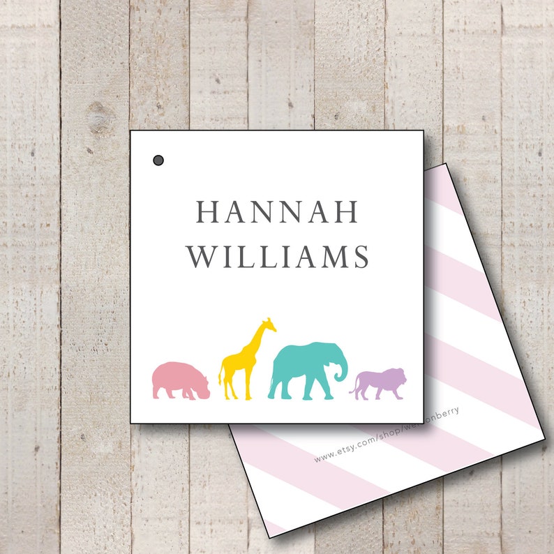 Birthday Gift Tag Favor Tag Girls Gift Tag Kids Gift Personalized Tag Kids Birthday Present Party Favor Tag