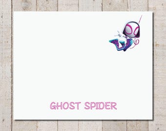 Personalized Ghost Spider Thank You Cards | Spidey Stationery | Spidey and his amazing friends