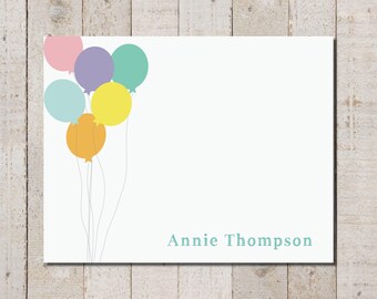 Pastel Balloons Stationery