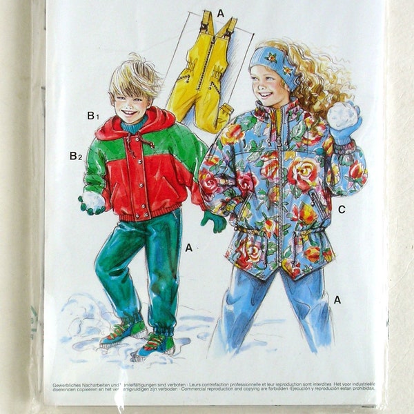 Neue Mode 55 292, Snowsuit, Anorak, and Jacket Pattern, Child Sizes 3, 4, 5, 6, 7, and 8