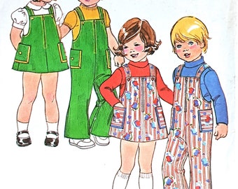 Simplicity 7591: Size 4 Child/Toddler Jumper, Overalls, and Top Pattern