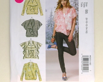 McCalls 6651 is an Out of Print Sewing Pattern for Easy Feminine Blouses, Sizes 8, 10, 12, 14 and 16