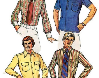 Camicie da uomo - McCalls 3439 - Cartamodello vintage, taglia 15-1/2