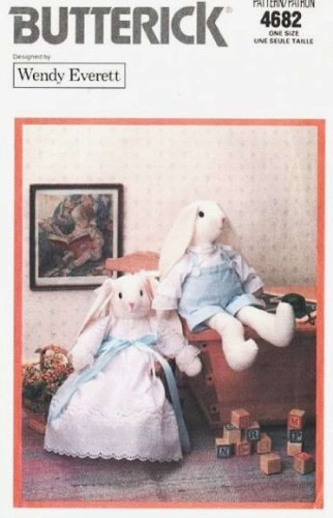 Butterick 4682: Victorian Stuffed 20 Rabbit and Clothes, Vintage ...