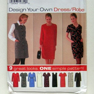 Simplicity 7314, Maglioni e vestiti da donna classici e facili da cucire, modello di cucito non tagliato, taglie 14, 16, 18
