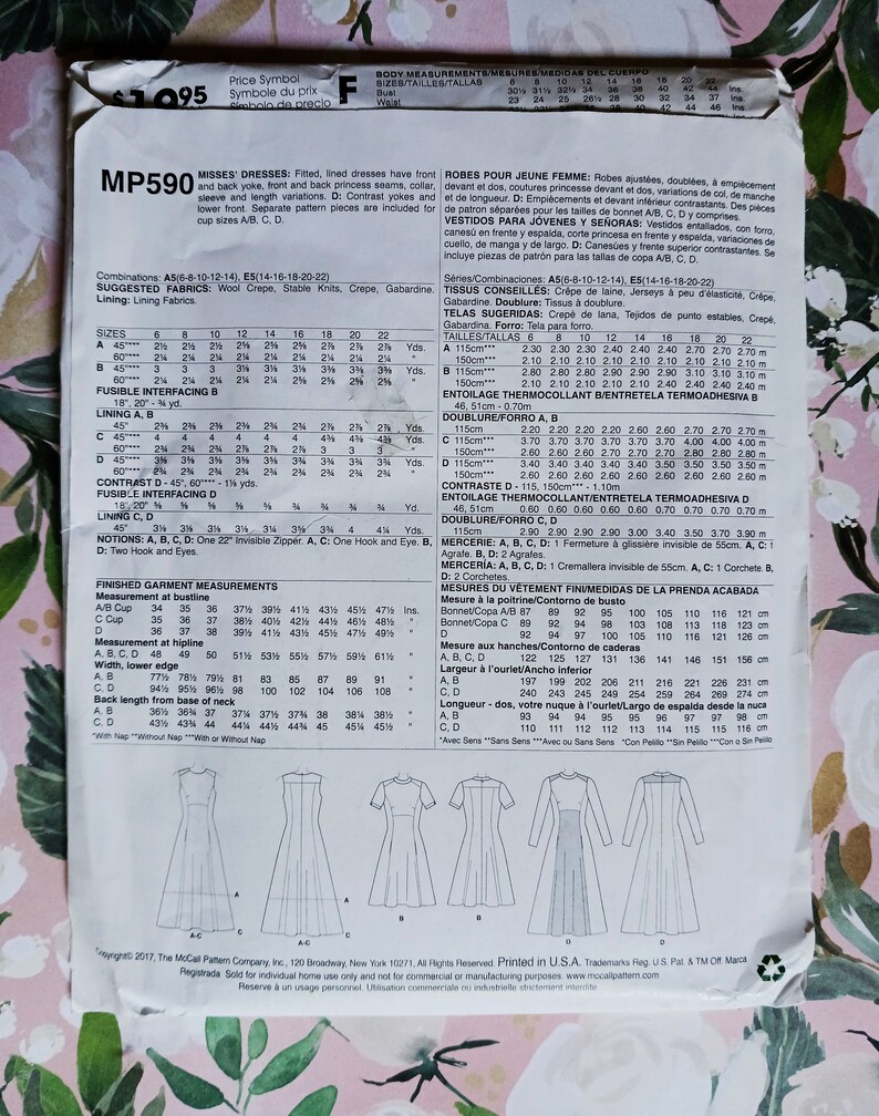 MCCALLS 5664 Sewing Pattern Misses Shirts Sizes 14 16 18 20 22 UNCUT