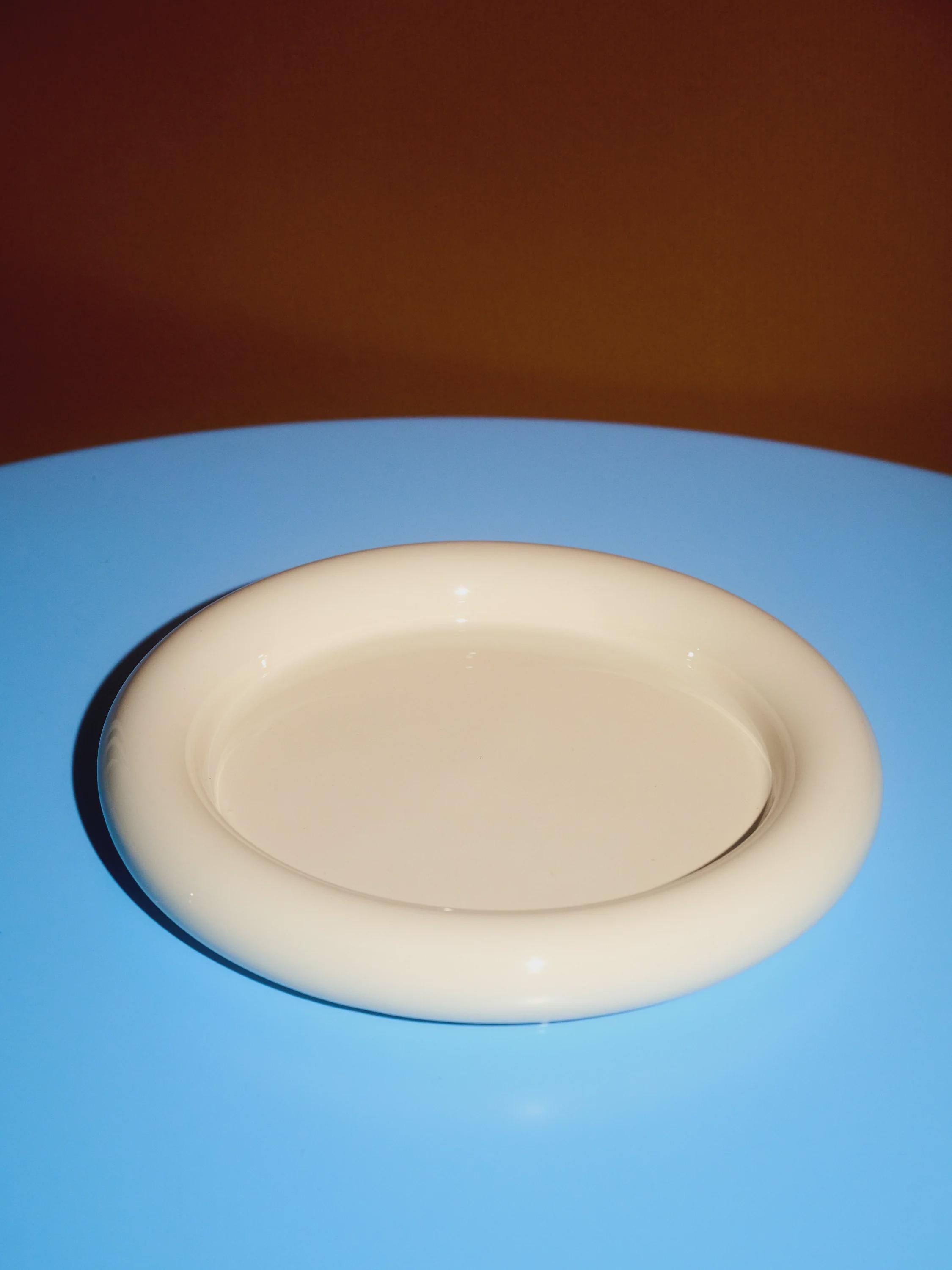 Chunky Cloud Ceramic Plate: Japandi Kitchen Dinnerware - Whimsical Gift