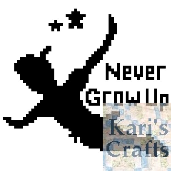 Peter Pan Silhouette Never Grow Up C2C Corner to Corner Baby Afghan Blanket PDF Pattern Graph + Written Instructions-Instant Download