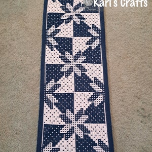 Hunter's Star Croquilt Afghan Blanket or Tablerunner PDF Pattern for Overlay Mosaic Crochet-Graph Written Instructions Instant Download image 9