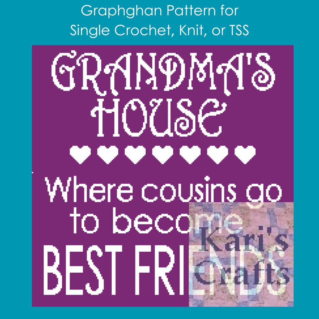 Grandma's House Afghan Pattern: Single Crochet, Knit or TSS (digital  Download) - Etsy, image size:1080x1080