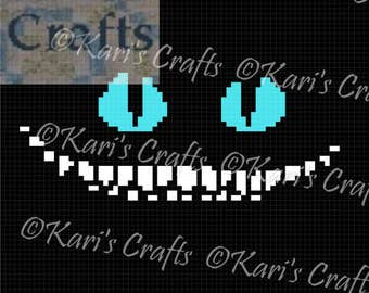 Cheshire Cat Twin Size C2C Afghan PDF Pattern Graph + Written Instructions - Instant Download