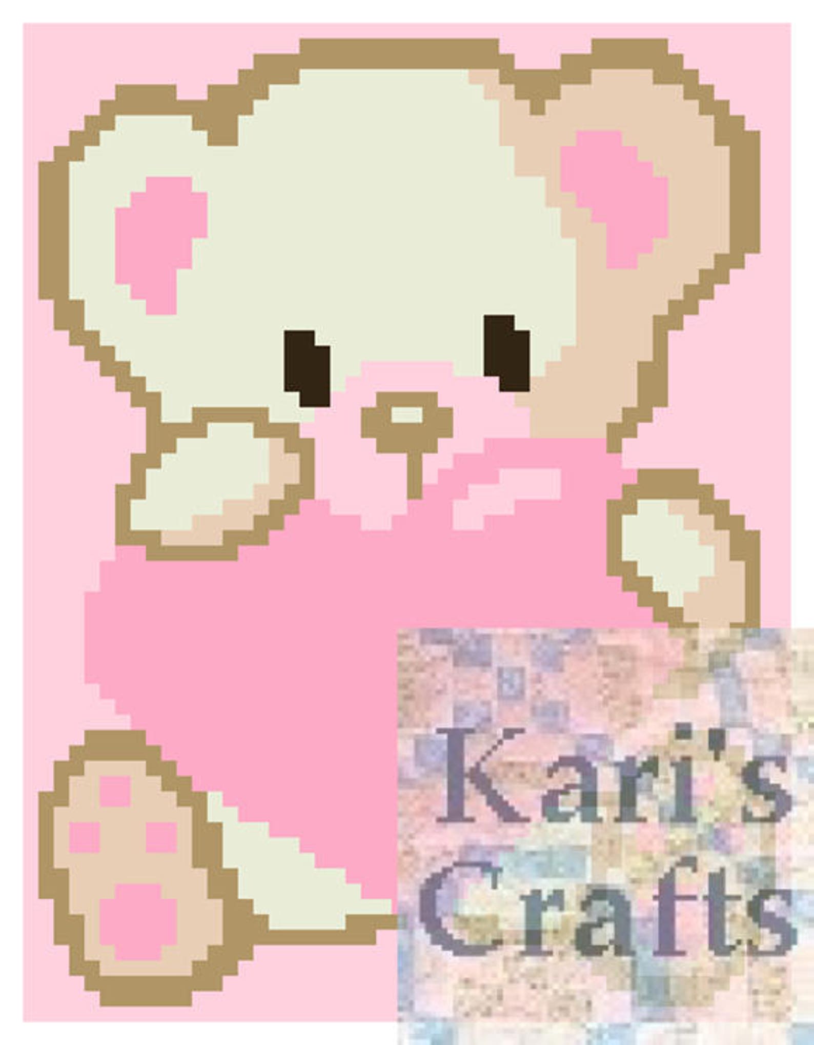 Teddy Bear Heart C2C Corner to Corner Afghan Baby Blanket or Etsy Canada