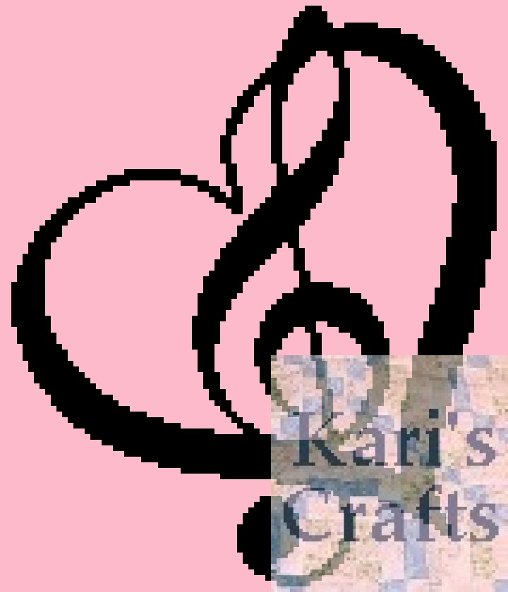 Music Love C2C Corner to Corner Afghan Blanket PDF Pattern - Graph