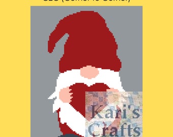 Herzzwerg C2C Ecke zu Ecke Afghanische Decke PDF Muster - Grafik + schriftliche Anleitung-Digital Download