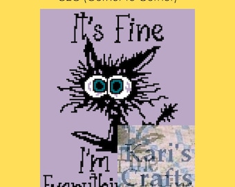 It's Fine Cat C2C Crochet Afghan Pattern: Graph & Written Instructions (Digital Download)