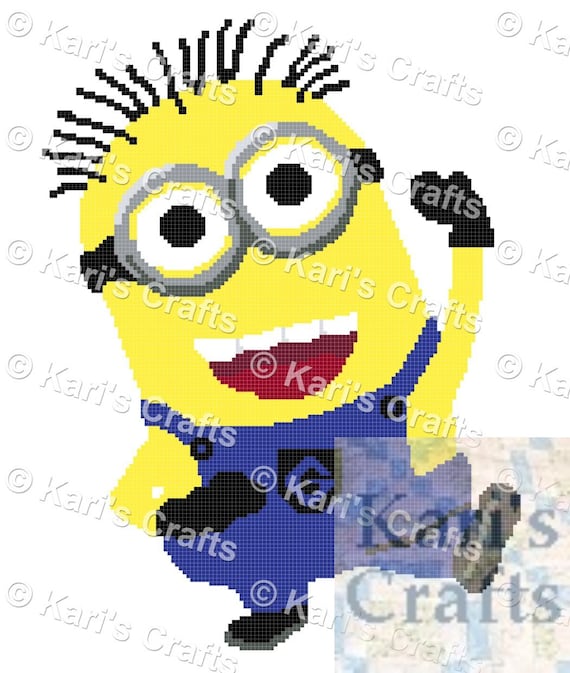 Waving Minion Afghan Throw Blanket PDF Pattern for Single - Etsy