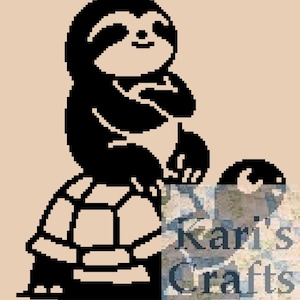 Slow Ride Turtle and Sloth Baby Toddler Afghan PDF Pattern for Single ...