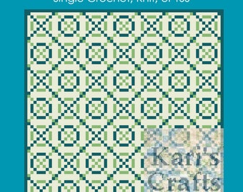 Hugs and Kisses Croquilt Afghan Throw Blanket PDF Pattern for single crochet knit or tss - Graph + Written Instructions - Instant Download