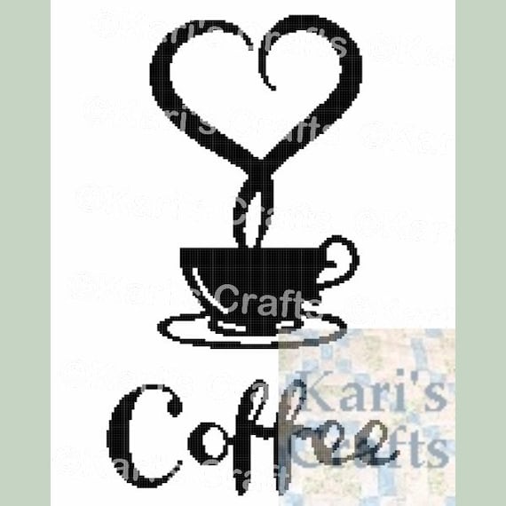 Love coffee crochet afghan pattern graph