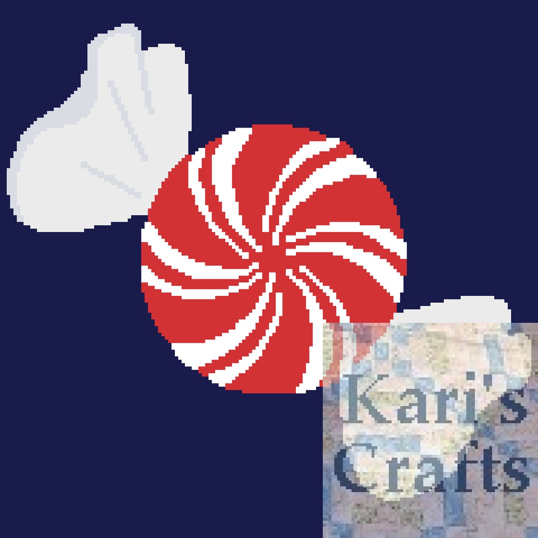 Peppermint Candy Afghan Blanket PDF Pattern for Single Crochet Knit or