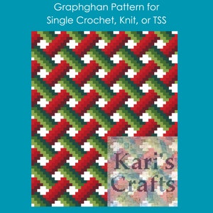 Woven Ribbons Croquilt Afghan Throw Blanket PDF Pattern for single crochet or knit-Graph + Written Instructions - Digital Download