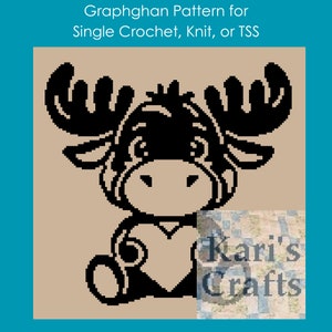 Couverture afghane Baby Moose Love pour bébé en bas âge