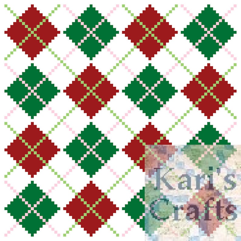 Argyleinspired Pattern C2C Blanket Afghan PDF Pattern Graph Etsy