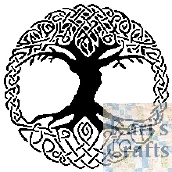 Celtic Tree of Life Afghan Throw Blanket PDF Pattern for Single Crochet Knit or Tss Graph Written Instructions Instant Download Etsy UK